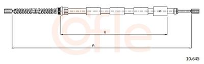 CABLE FREIN PEU 205 D 474556/474564/9151914080 — 92.10.645