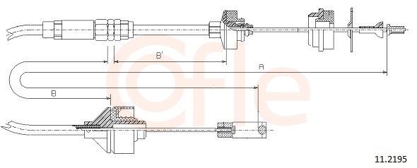 CABLE EMB PSA BERL-PART REG AUTO 2150R1/9621451080 — 92.11.2195