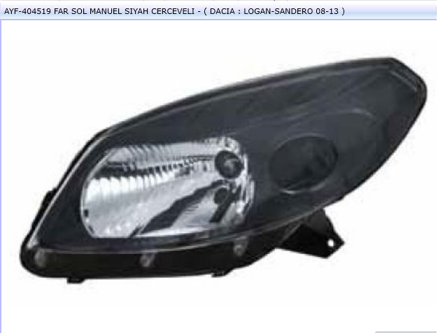 OPTIQUE AVANT LOGAN SANDERO 08-13 — AYF-404519