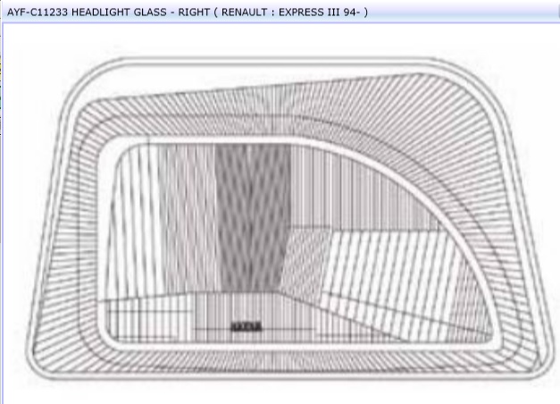 VERRE DE PHARE EXPRESS III D -94 — AYF-C11233