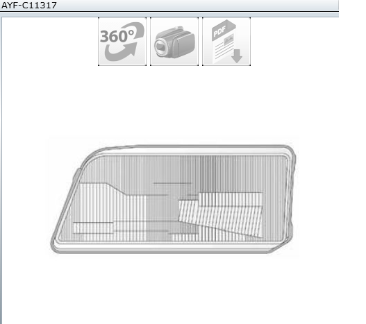 VERRE DE PHARE G BOXER JUMPER DUCATO 96-01 — AYF-C11317