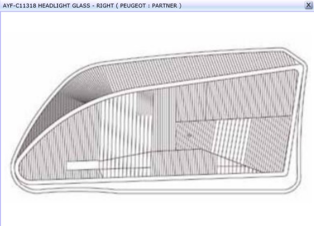 VERRE DE PHARE PARTNER D — AYF-C11318