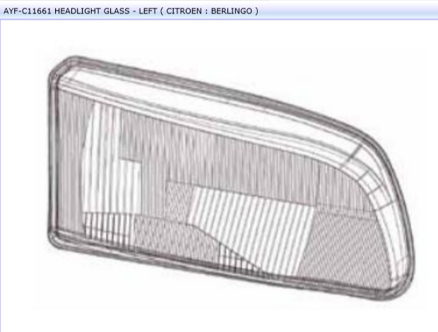 VERRE DE PHARE BERLINGO G — AYF-C11661