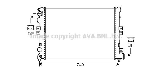 RADIATEUR*JUMPY/Expert*731166*LARG 455MM 58958 — CNA2078