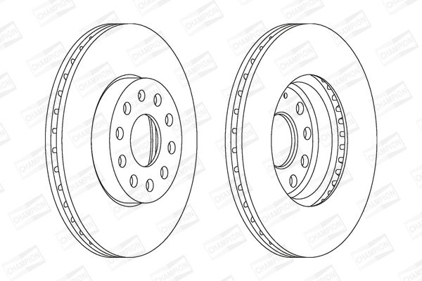 JEUX DISQUE FREIN VW CADDY III IV GOLF V VI A3 1K0615301K — FM562235CH