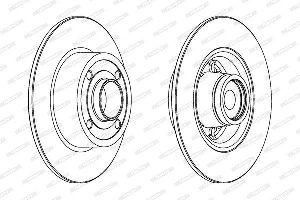 JEU DISQUE FREIN AR CLIO/MEGANE II R1005PCA — FMDDF1571