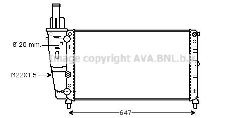 RADIATEUR GM PUNTO 1.2E 93-->99 58072 — FTA2140
