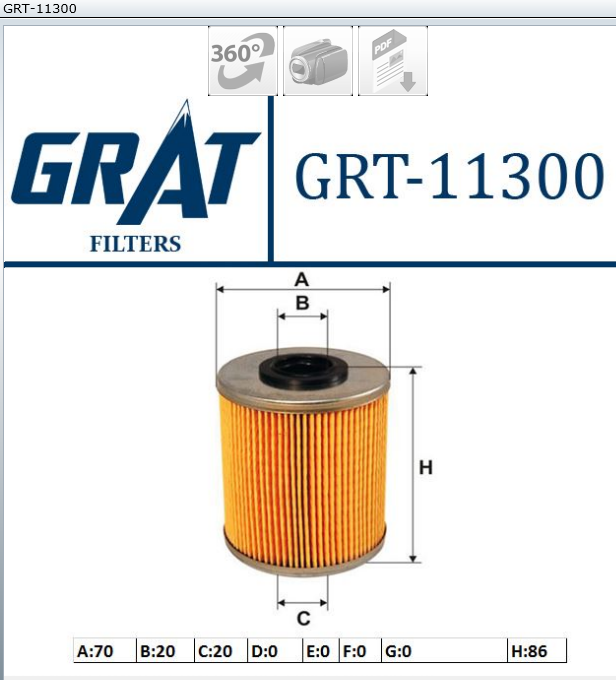 FILTRE CARBURANT REN MASTER TRAFIC OPEL MOVANO F106 — GRT-11300