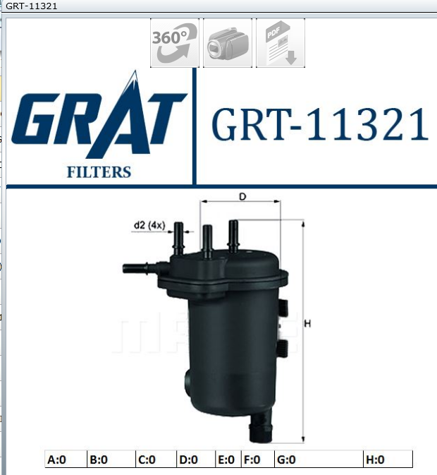 FILTRE CARBURANT CLIO KANGOO F113 — GRT-11321