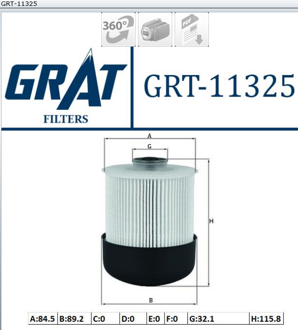 FILTRE CARBURANT REN CLIO IV DACIA DOKKER LOGAN 1.5DCI F140 — GRT-11325