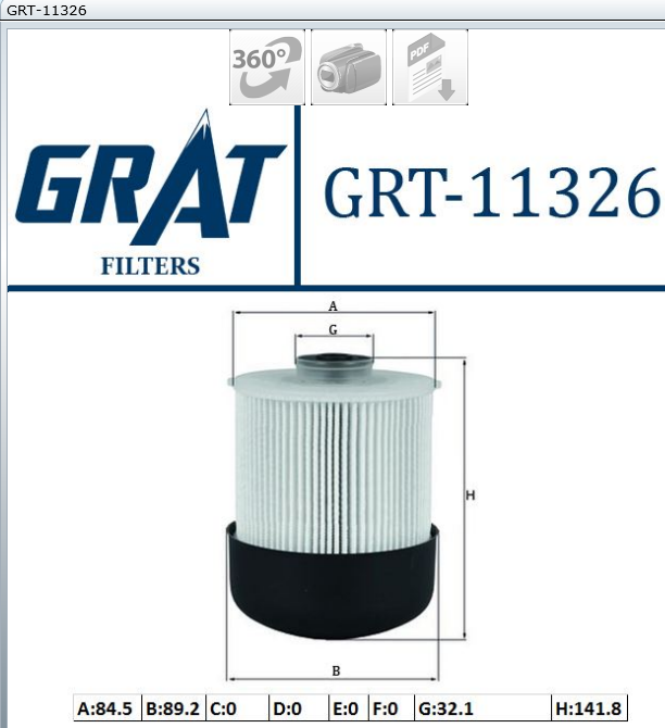 FILTRE CARBURANT REN MASTER III 2010-/TRAFIC II 2.3DCI — GRT-11326