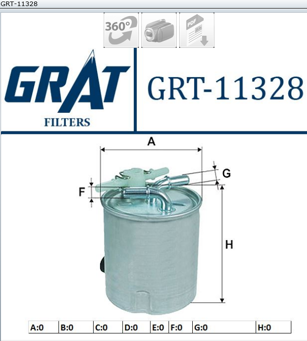 FILTRE CARBURANT NISSAN QASHQAI M540 — GRT-11328
