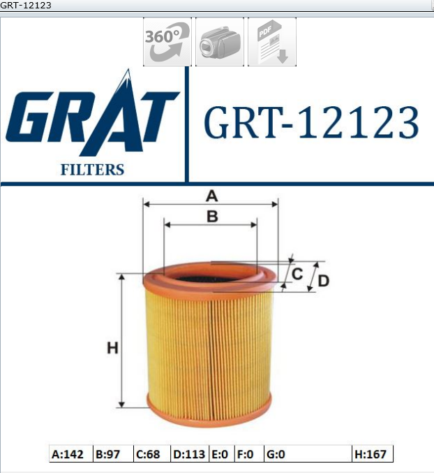 FILTRE A AIR 106 AX PARTNER ESS R258 1444E5 — GRT-12123