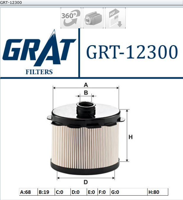 FILTRE A HUILE PARTNER BERLINGO 1.9D FM646 — GRT-12300