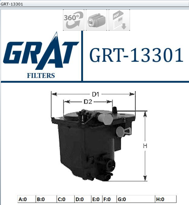 FILTRE A CARBURANT 206 307 C4 C3 F110 9155CB — GRT-13301