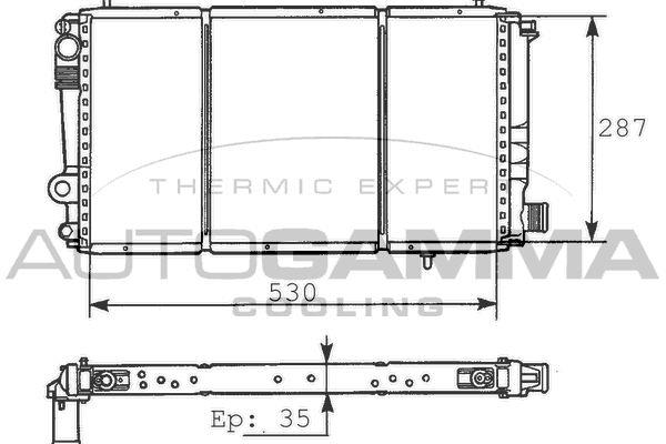 RADIATEUR CITROEN C15 1.9D VAL731173 — KLR-351795