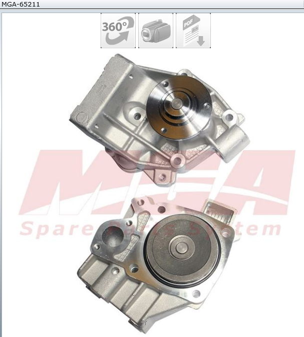 POMPE A EAU BOXER JUMPER 2.5D TD PA607 — MGA-65211