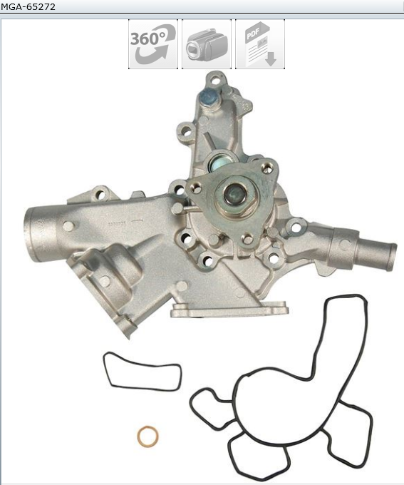 POMPE A EAU OPEL CORSA C ASTRA G 1.2 PA729 — MGA-65272