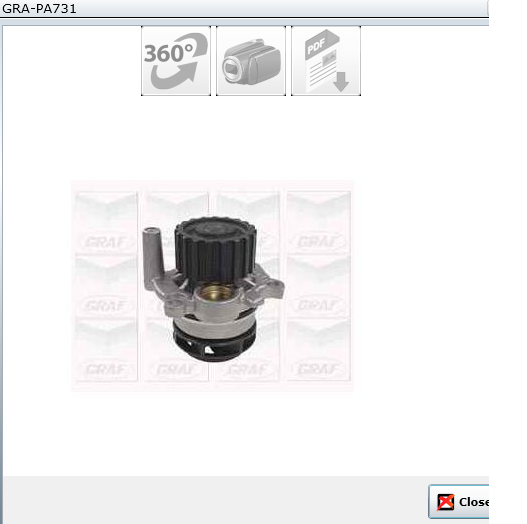 POMPE A EAU VW GOLF IV CADDY II POLO 1.9TDI PA731 — MGA-65314