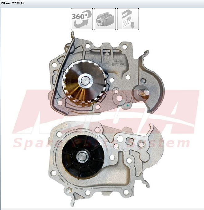 POMPE A EAU R19 MEGANE LOGAN 1.6I PA1035 — MGA-65600