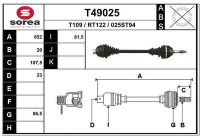 TRANSMISSION R12 D ET G T49025 — MGA-70100