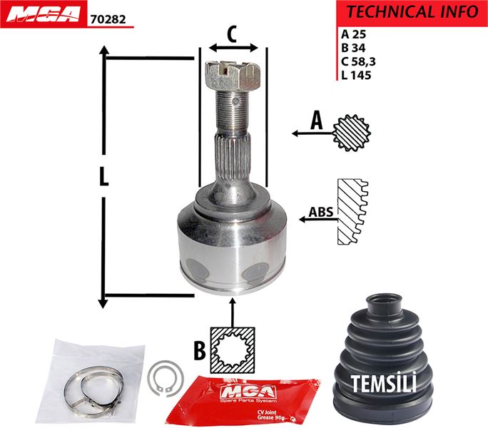 TETE CARDAN PARTNER BERLINGO CV22174K KPG247 — MGA-70282