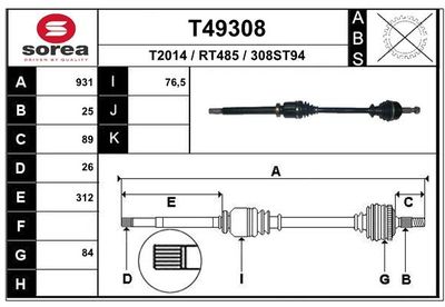 TRANSMISSION D MEGANE III FLUENCE 1.5DCI T49308 — MGA-70822