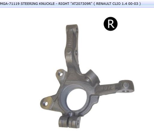 FUSEE METALLIQUE AVANT REN CLIO II SYMBOL CLASSIQUE D 8200207309 — MGA-71119