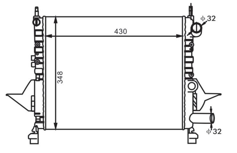 RADIATEUR REN TWINGO 732051 — MGA-80136