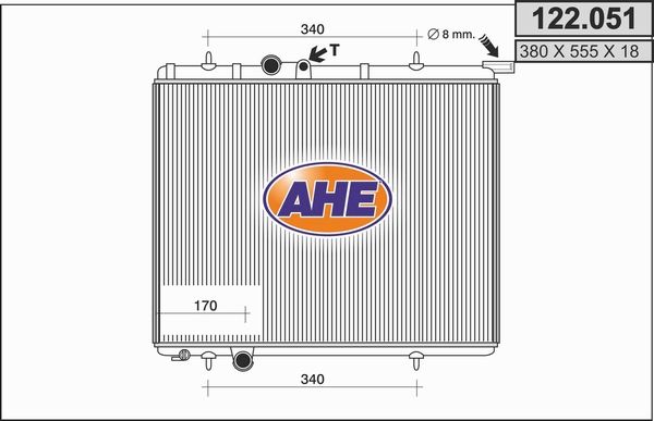 RADIATEUR PEU 206 1.4 1.6 VAL732886 — MGA-80143