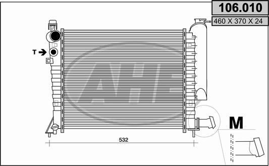 RADIATEUR PEU 306 VAL816715 — MGA-80144