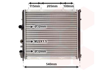 RADIATEUR REN KANGOO 1.9D 732072 — MGA-80395