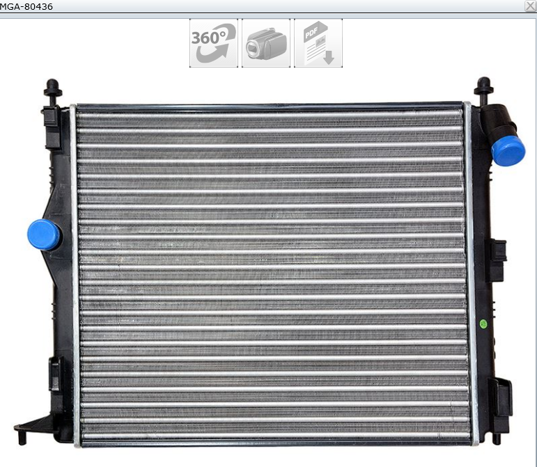 RADIATEUR LOGAN 1.2 1.4 1.5DCI 8200735038 — MGA-80436