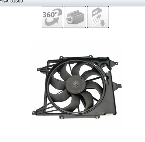 MOTEUR VENTILATEUR KANGOO 1.5 DCI 7701045816 — MGA-83600