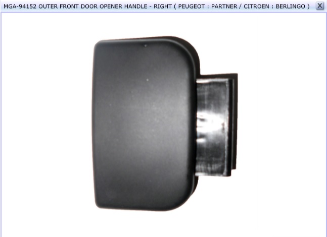 POIGNEE DE PORTE DROITE PARTNER BERLINGO — MGA-94152