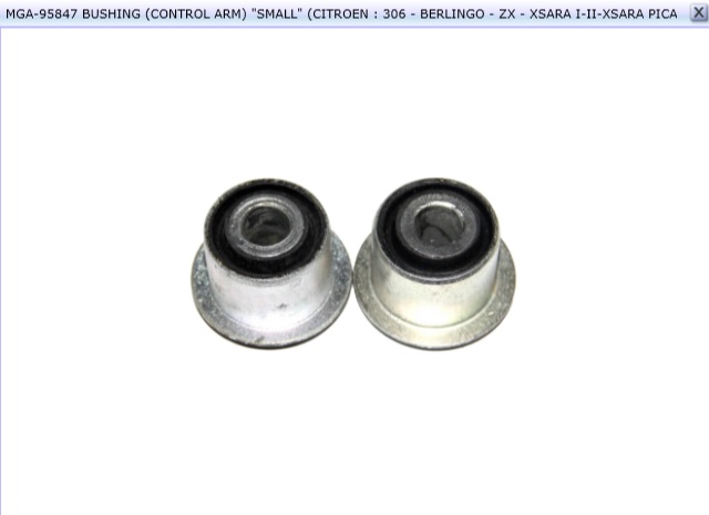 SILENBLOC TRIANGLE ZX/306/XSARA/BER/PAR 2005250 FA1063 — MGA-95847