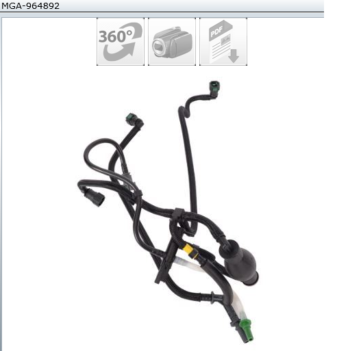 TUYAUTERIE DE CARBURANT 206 307 C2 C3 1.4HDI 1574T1 1574T0 — MGA-964892