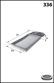 FILTRE A AIR IVICO DAILY — MIS-P538