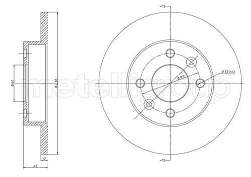 DISQUE DE FREIN AV REN CLIO II R19 R9 R1081P — MTE230082