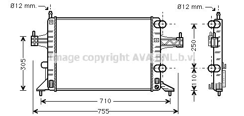 RADIATEUR CORSA C ESS 732825 509596 — OLA2303