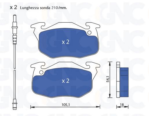 PLAQ DE FREIN AV PSA 205 306 C1 05P271 — P0339