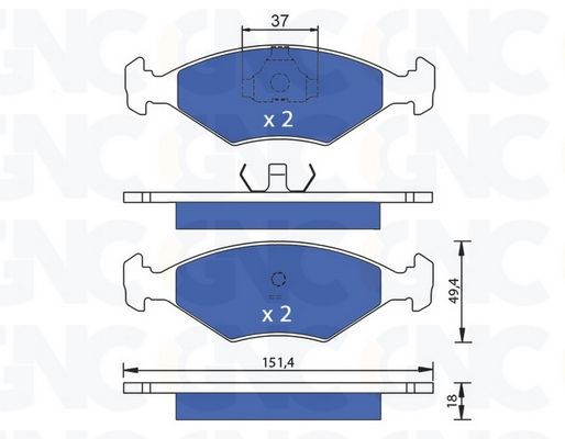 PLAQ DE FREIN AV FIAT UNO 03-10 05P016 — P0424