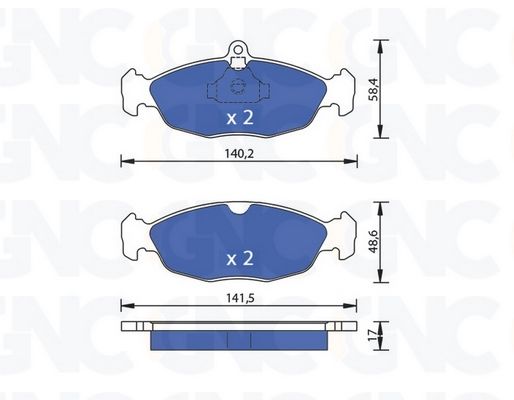 PLAQ DE FREIN AV OPEL ASTRA F CORSA A 05P599 — P0474