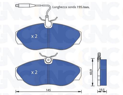 PLAQ DE FREIN AV PSA BOXER FIAT DUCATO JUMPER 94-02 05P493 — P0574
