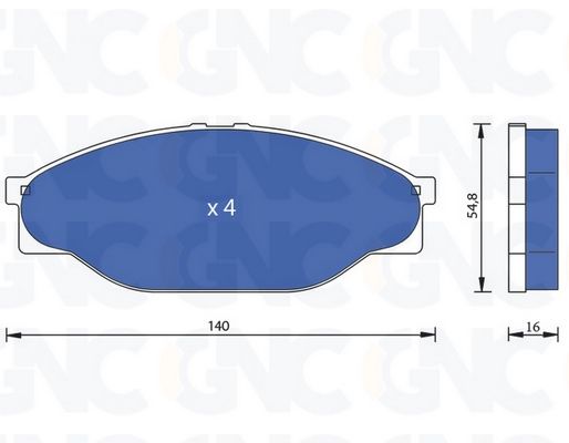 PLAQ DE FREIN AV TOY HIACE LH114 05P927 JP — P0838