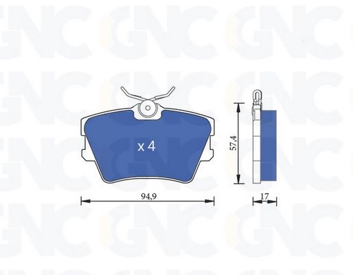 PLAQ DE FREIN AR VW TRANSPO 05P616 VAG — P0908