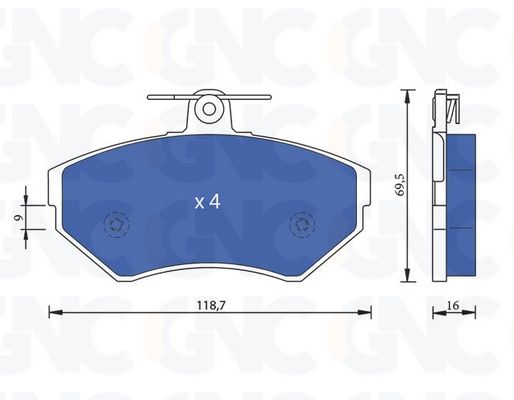PLAQ DE FREIN AV VW GOLF III CADDY SEAT IBIZA III 05P718 VAG — P0933