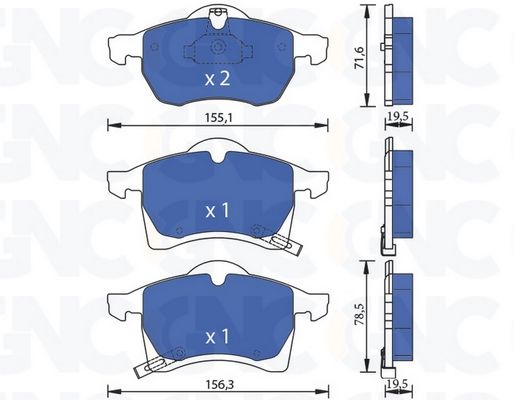 PLAQ DE FREIN AV OPEL ASTRA G 98-04 05P690 — P0952