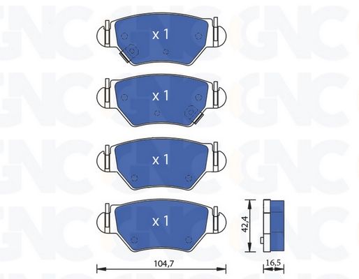 PLAQ DE FREIN AR OPEL ASTRA G 05P1227 — P0954