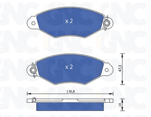 PLAQ DE FREIN AV REN KANGOO 05P662 — P0955